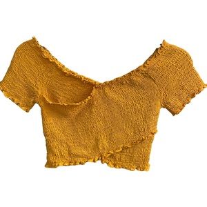Ambiance Crop top stretchy yellow size S